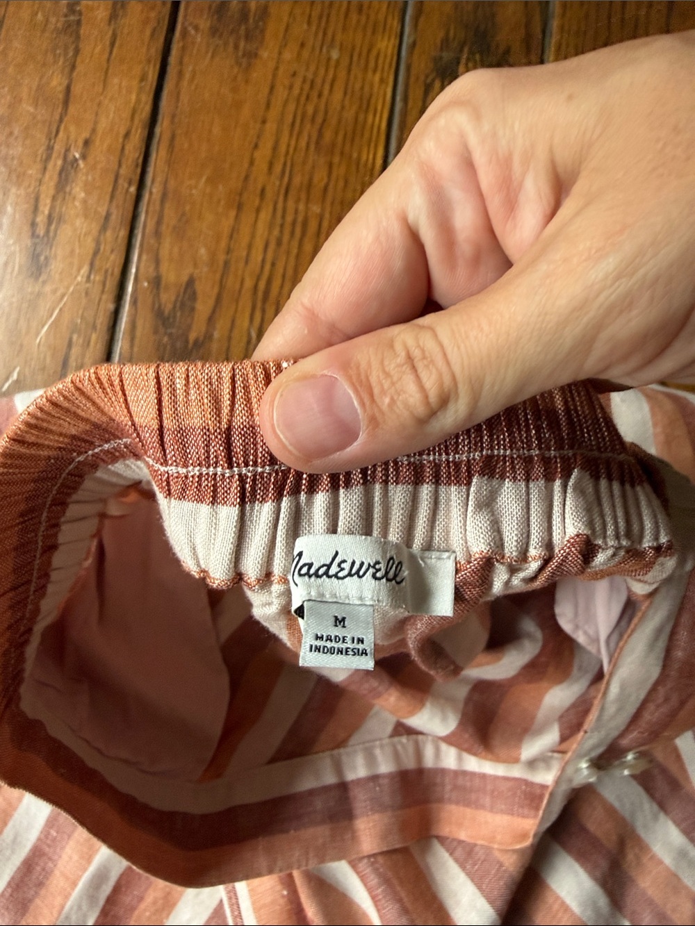 Madewell linen blend stripe skirt size medium - Picture 4 of 7